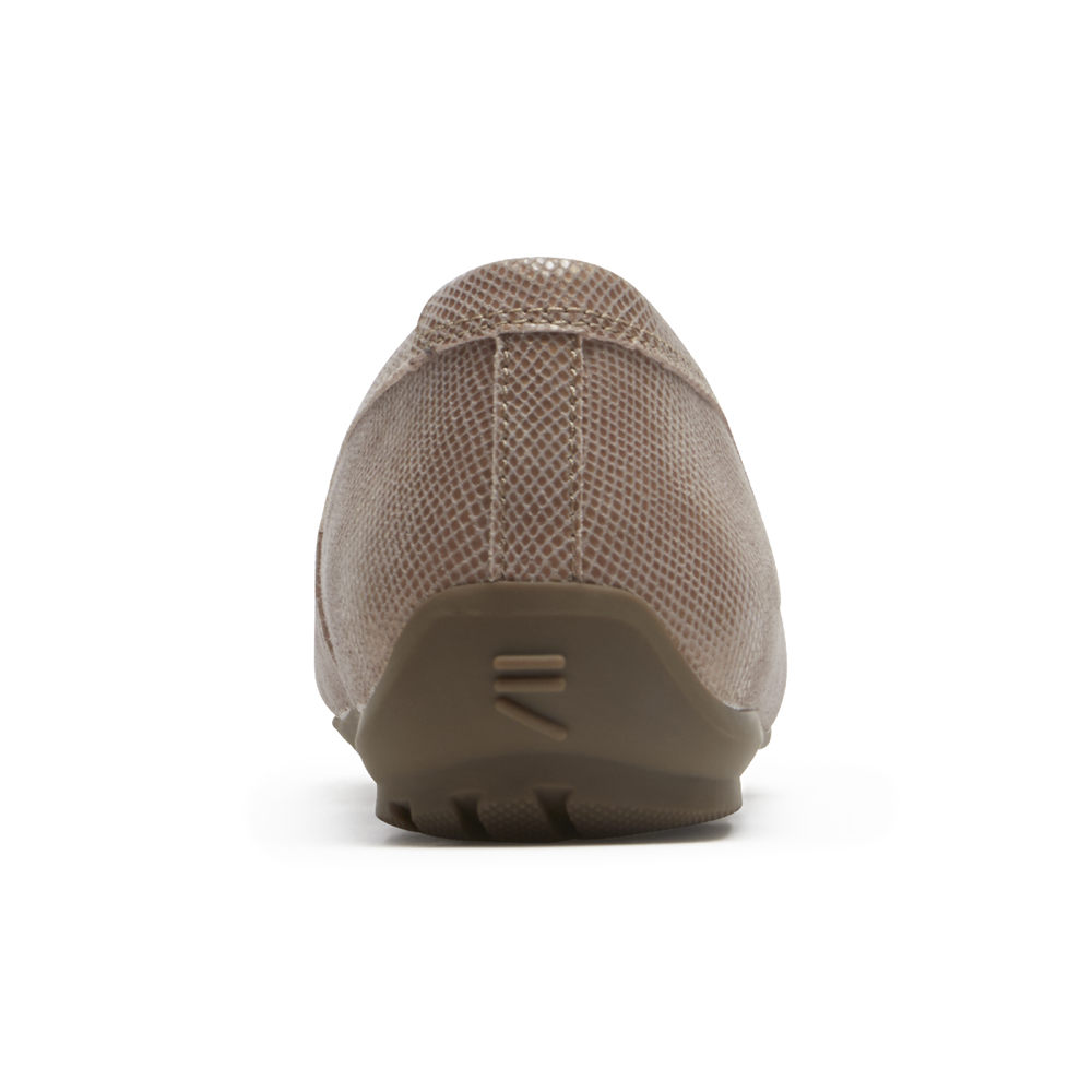 Rockport Balettskor Dam Beige - Total Motion Driving Moc - VBOMN0671